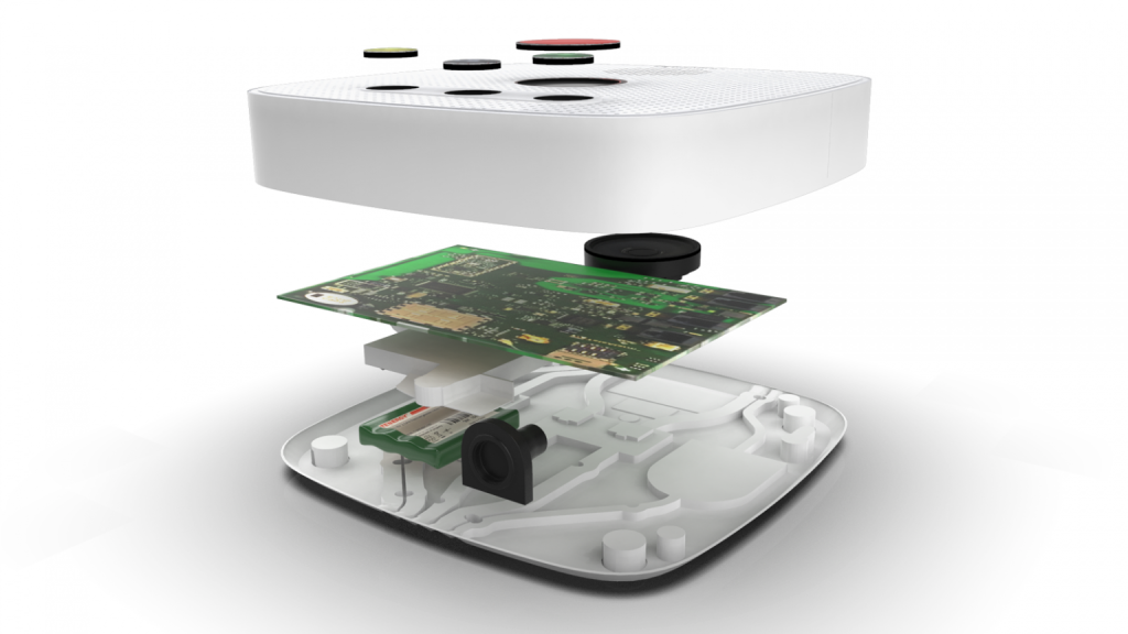 Internal engineering view of the TeleAlarm personal alarm base unit