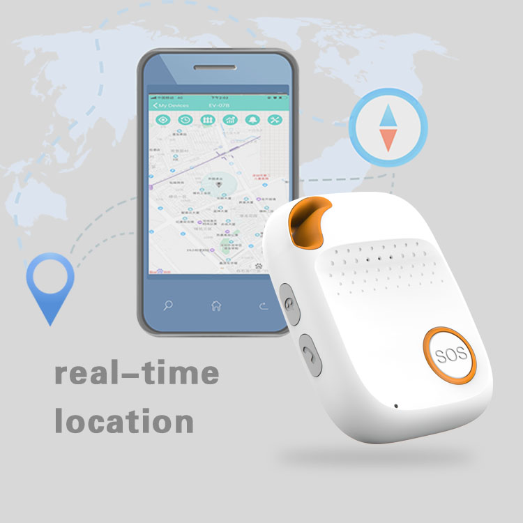 Mobile phone showing a GPS location tracking app