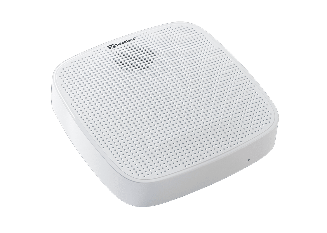 White telecare audio extender speaker unit